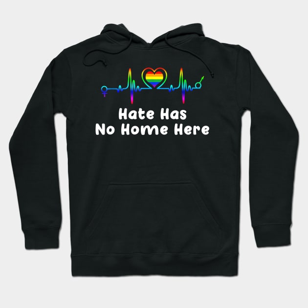 Hate Has No Home Here Cute USA Anti Hate Hoodie by Synithia Vanetta Williams